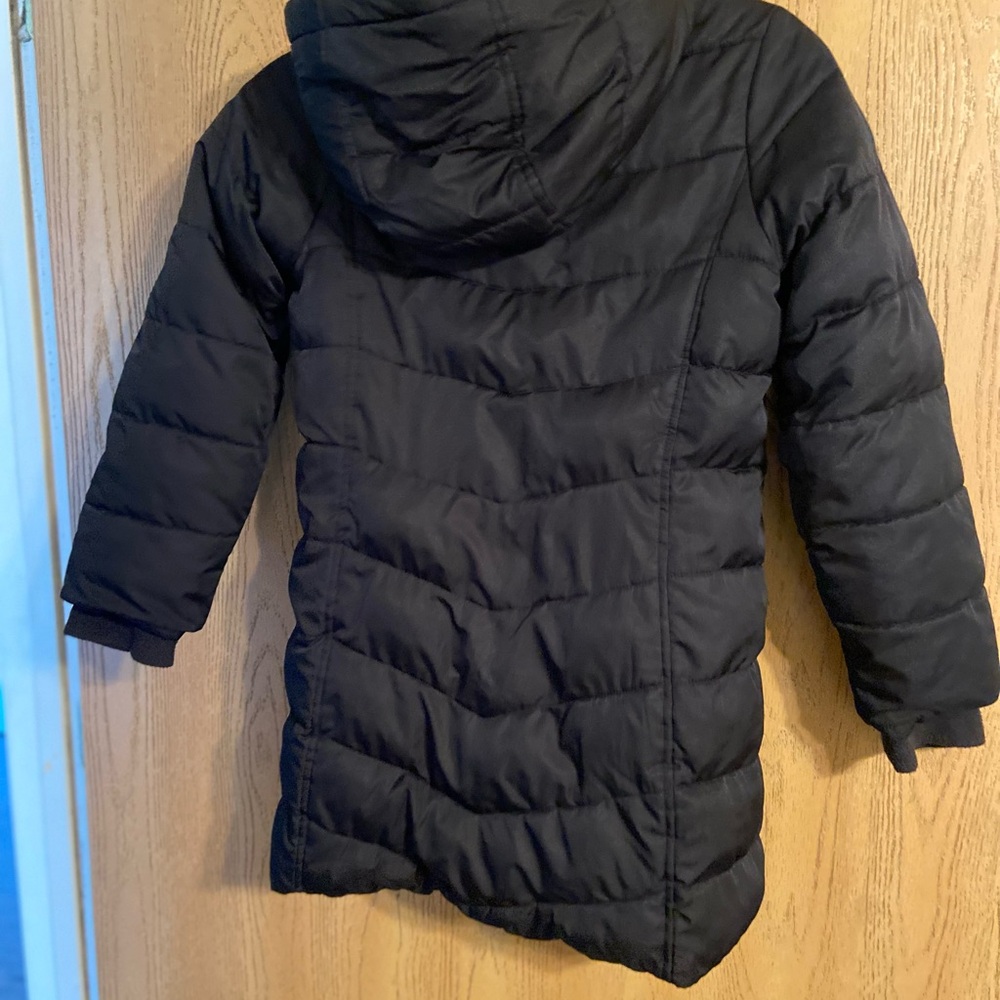 Lands' End Kids Long Black Puffer Coat - Picture 8 of 11